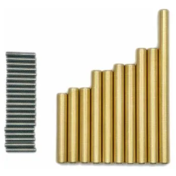 10 pcs. Crawler links made of brass incl. 20 pcs. VA stud screws